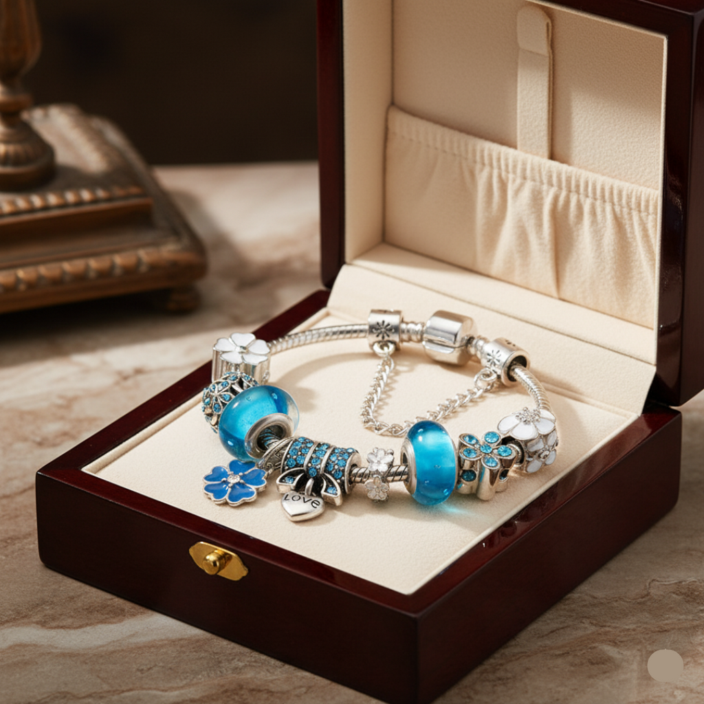 Oakberry London | Elegant Floral Charm Bracelet - Perfect Gift for Her