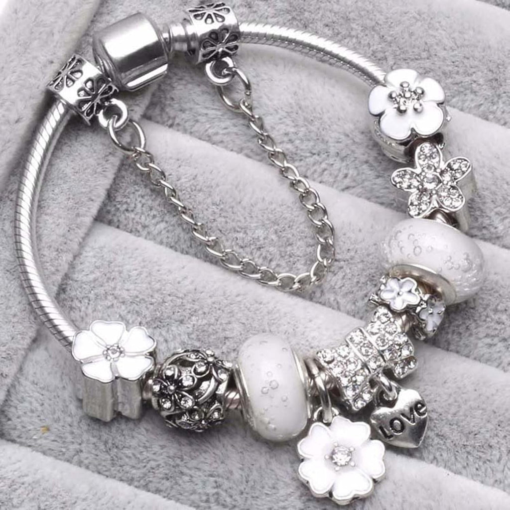 Oakberry London | Elegant Floral Charm Bracelet - Perfect Gift for Her