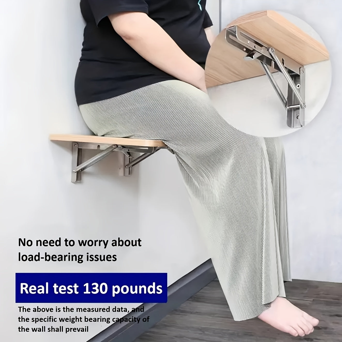 Ellery | Heavy-Duty Folding Shelf Brackets – 2-Pack Wall Mount