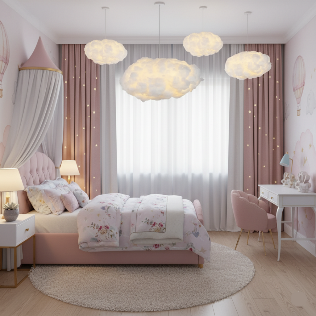 Oakberry London | Dreamly Cloud Ceiling Lamp | Soft Bedroom Lighting Decor for a Cozy Ambiance