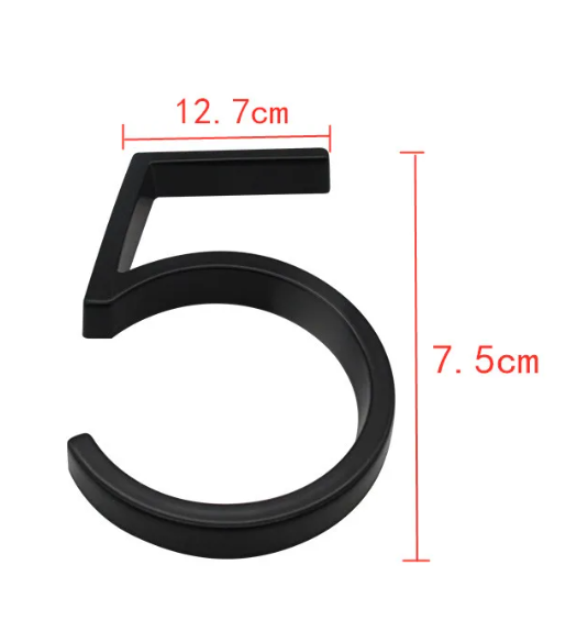 Modern Black House Numbers – Sleek Outdoor Address Signage