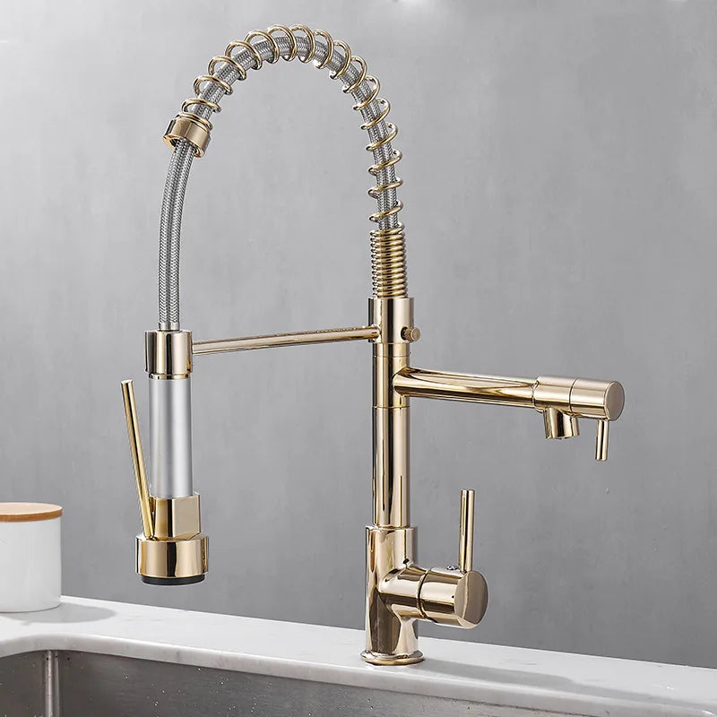 Trixie | DualFlow Kitchen Tap – Modern Dual Outlet Mixer Faucet for Hot & Cold Water