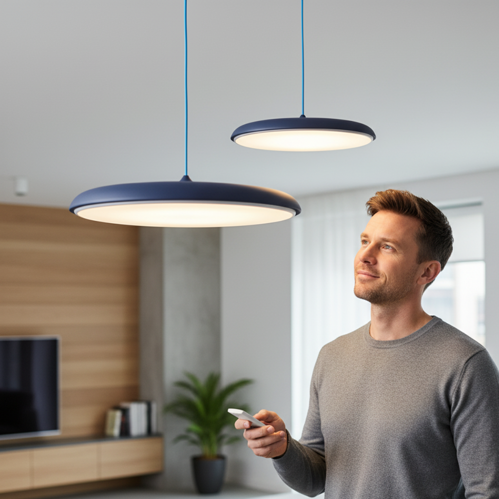 Rodger | Modern LED UFO Pendant Light – SleekSphere Ceiling Lamp