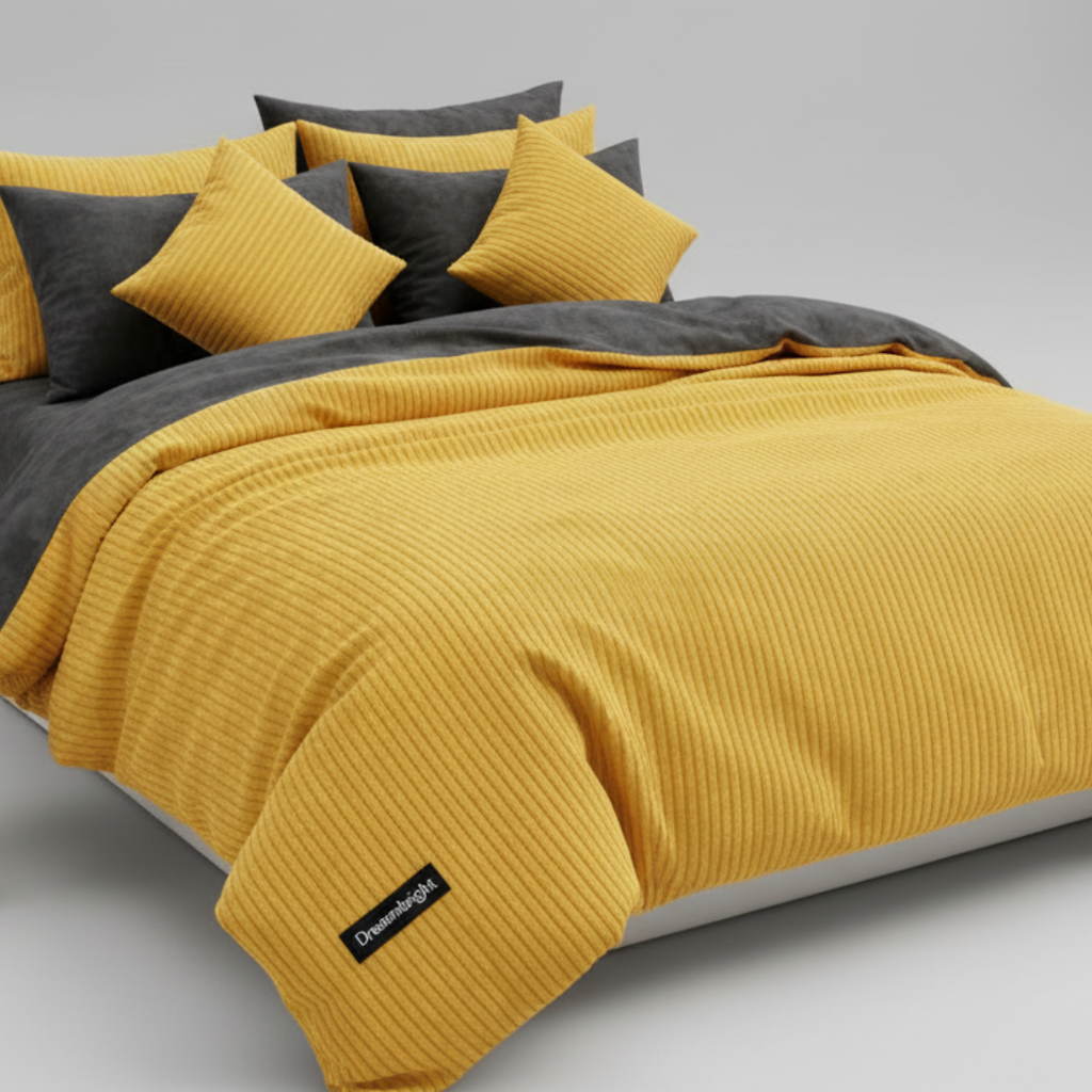 Nixon | Luxury Corduroy Velvet Bedding Set – Soft & Warm UK