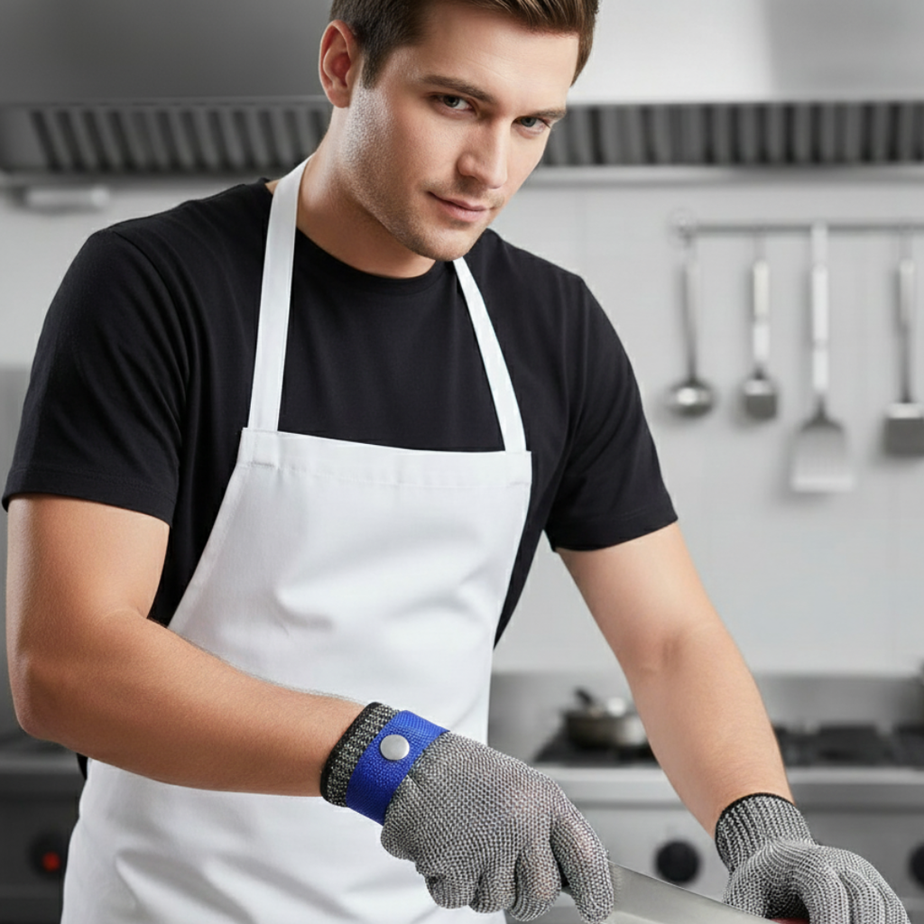 Kim | Stainless Steel Mesh Glove – Food Grade Safety Protection