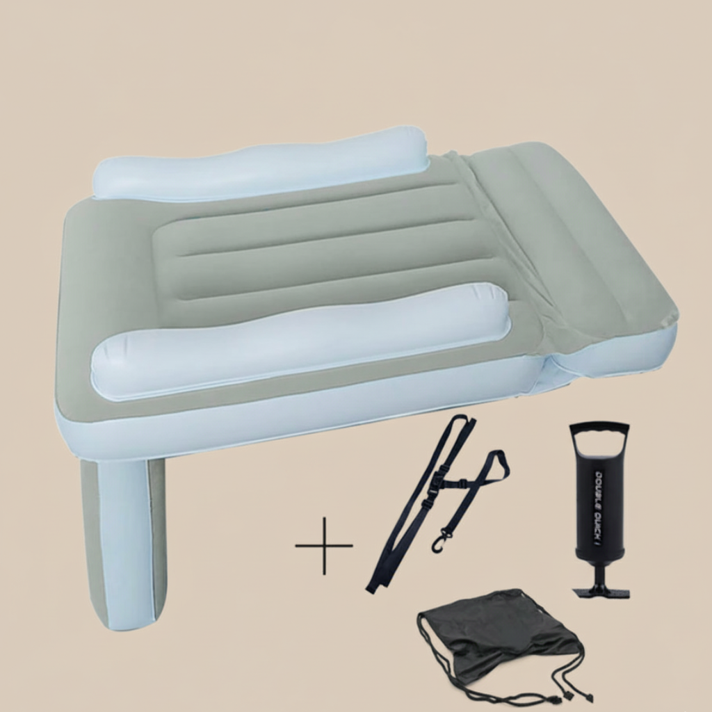 Justin & Jo-Anne | Inflatable Car Travel Bed – Comfortable Air Mattress for Kids & Family Trips