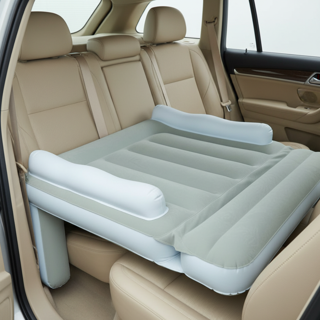 Justin & Jo-Anne | Inflatable Car Travel Bed – Comfortable Air Mattress for Kids & Family Trips