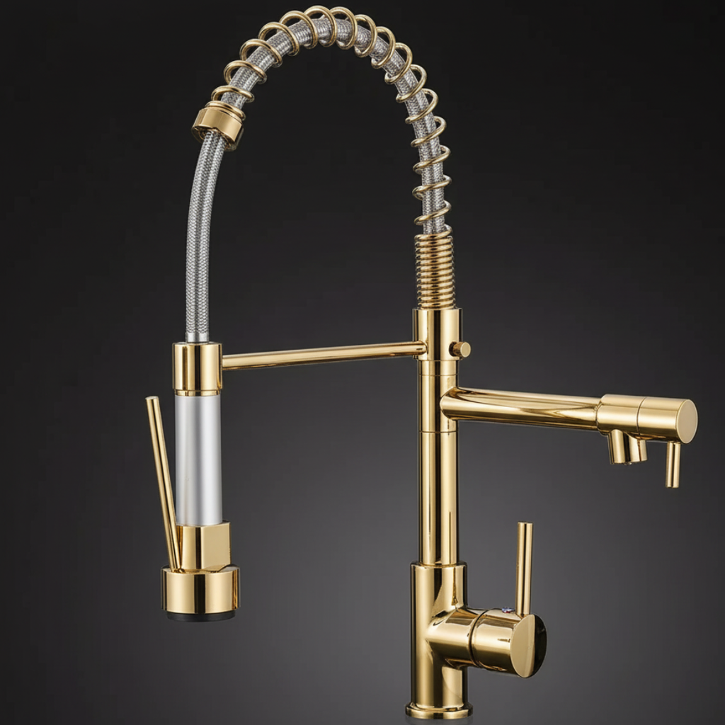 Trixie | DualFlow Kitchen Tap – Modern Dual Outlet Mixer Faucet for Hot & Cold Water