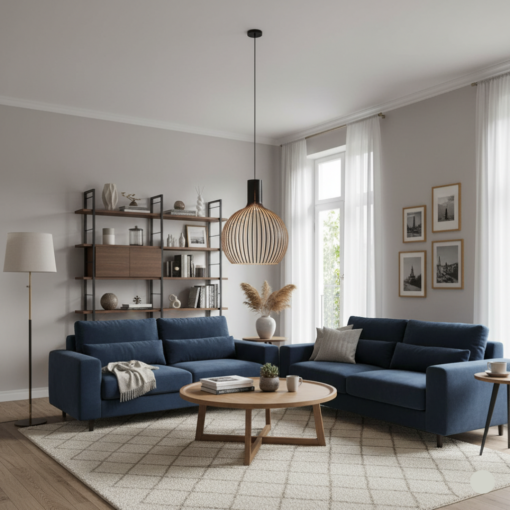 Handcrafted Wooden Pendant Light – Rustic Modern Ceiling Lamp