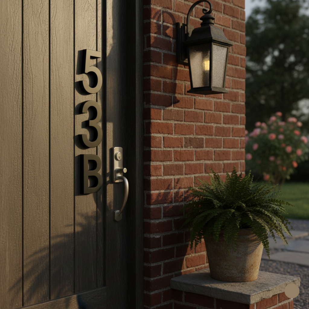 Modern Black House Numbers – Sleek Outdoor Address Signage