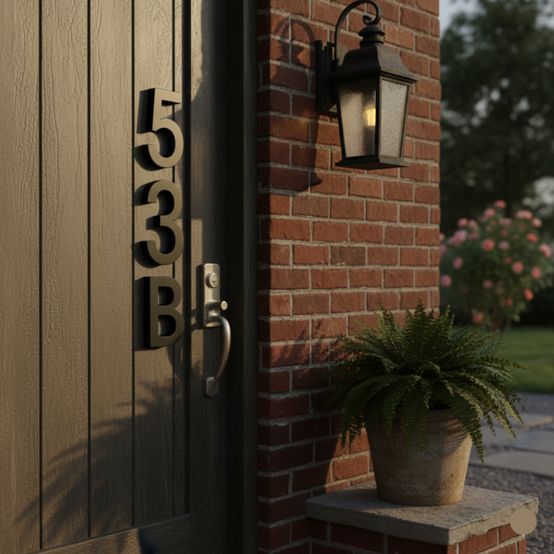 Modern Black House Numbers – Sleek Outdoor Address Signage