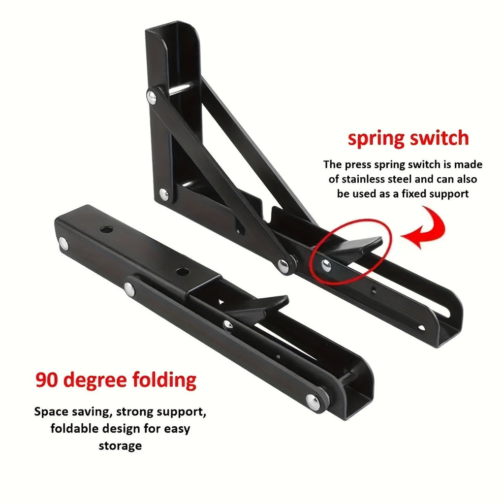 Ellery | Heavy-Duty Folding Shelf Brackets – 2-Pack Wall Mount