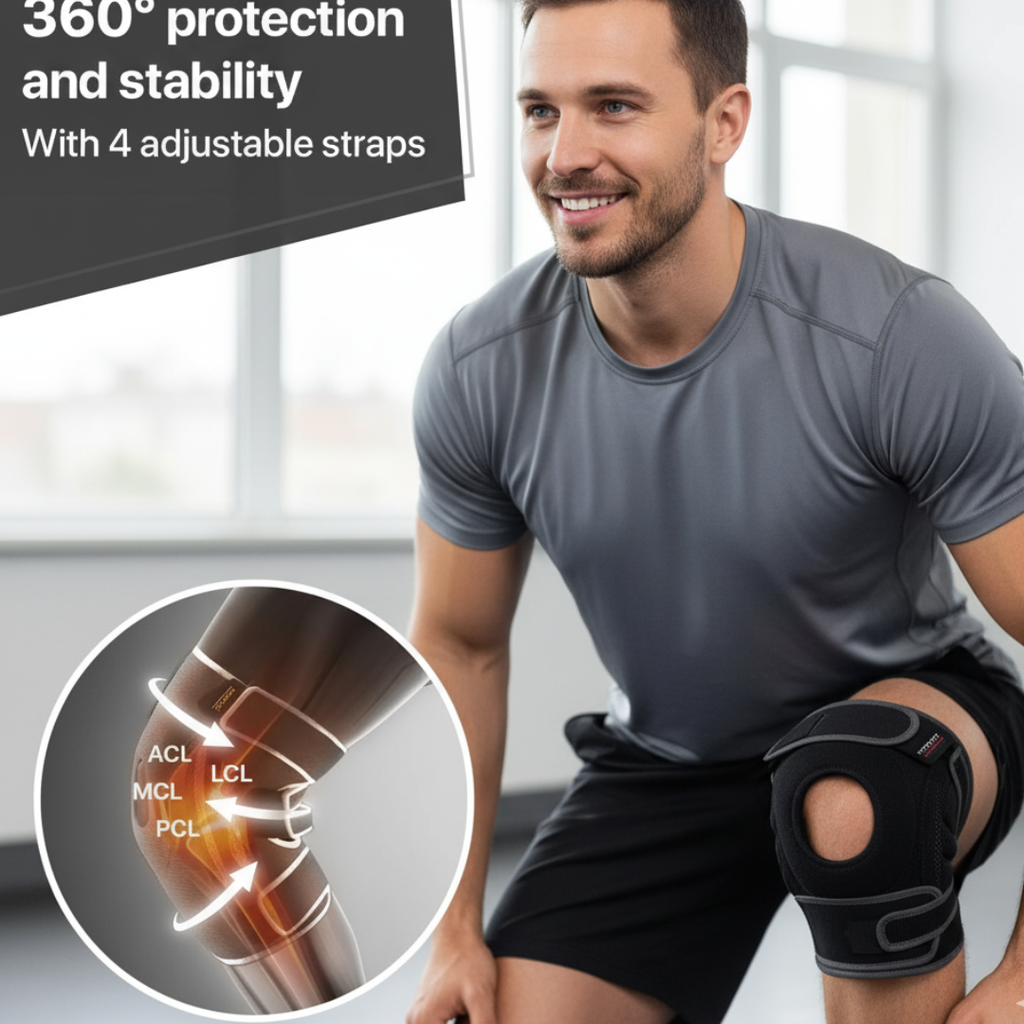 Jerred | Plus Size Adjustable Knee Support Brace for Pain Relief