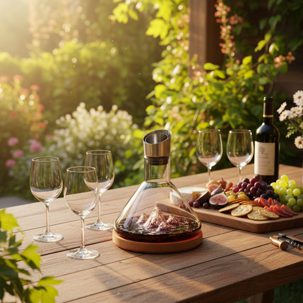 Laurence | 1500ml Wine Decanter with Built-In Aerator – Crystal Glass Carafe for Red Wine