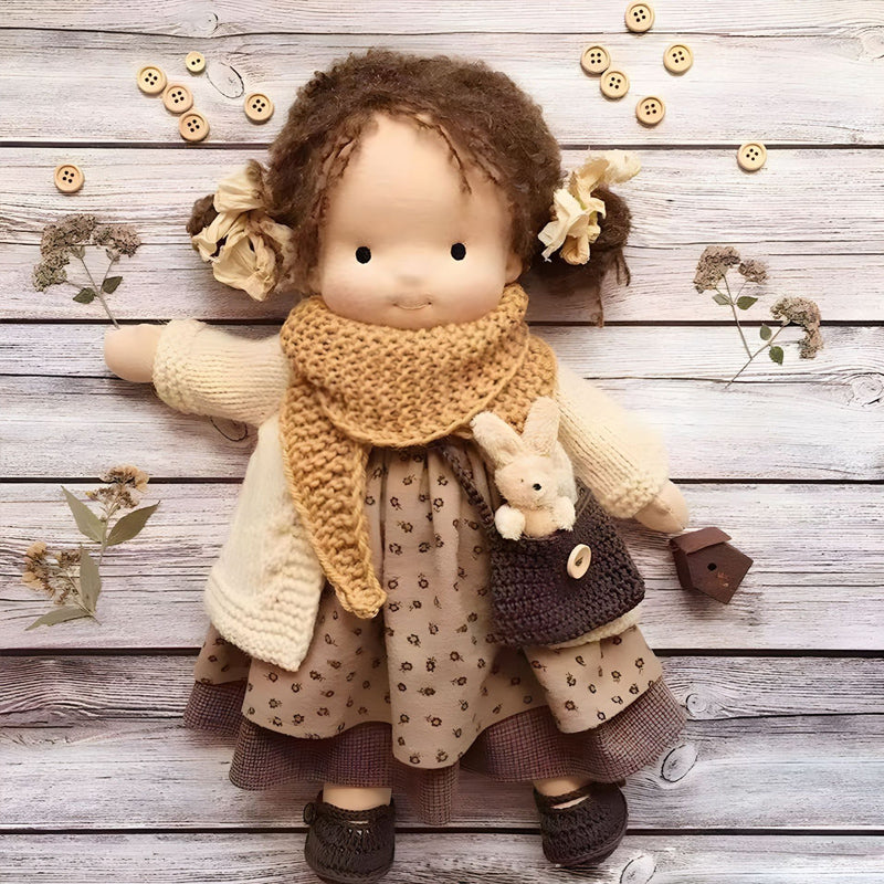 Terrie | Handcrafted Waldorf Doll – Natural Cotton Toy UK