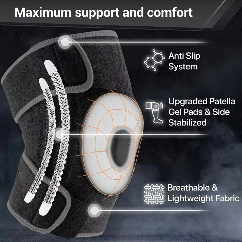 Jerred | Plus Size Adjustable Knee Support Brace for Pain Relief
