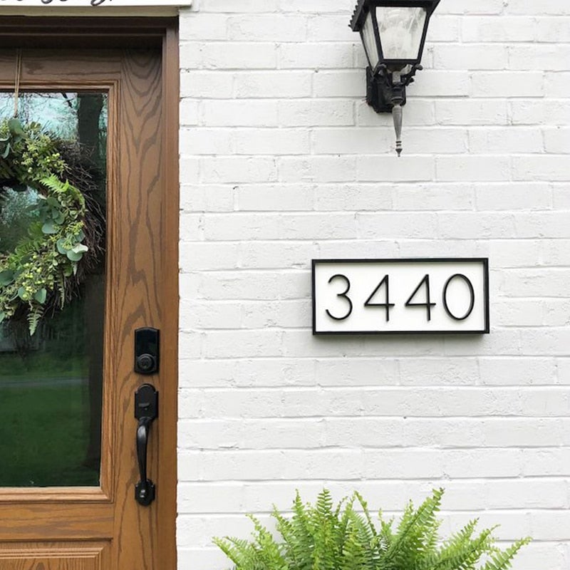 Modern Black House Numbers – Sleek Outdoor Address Signage