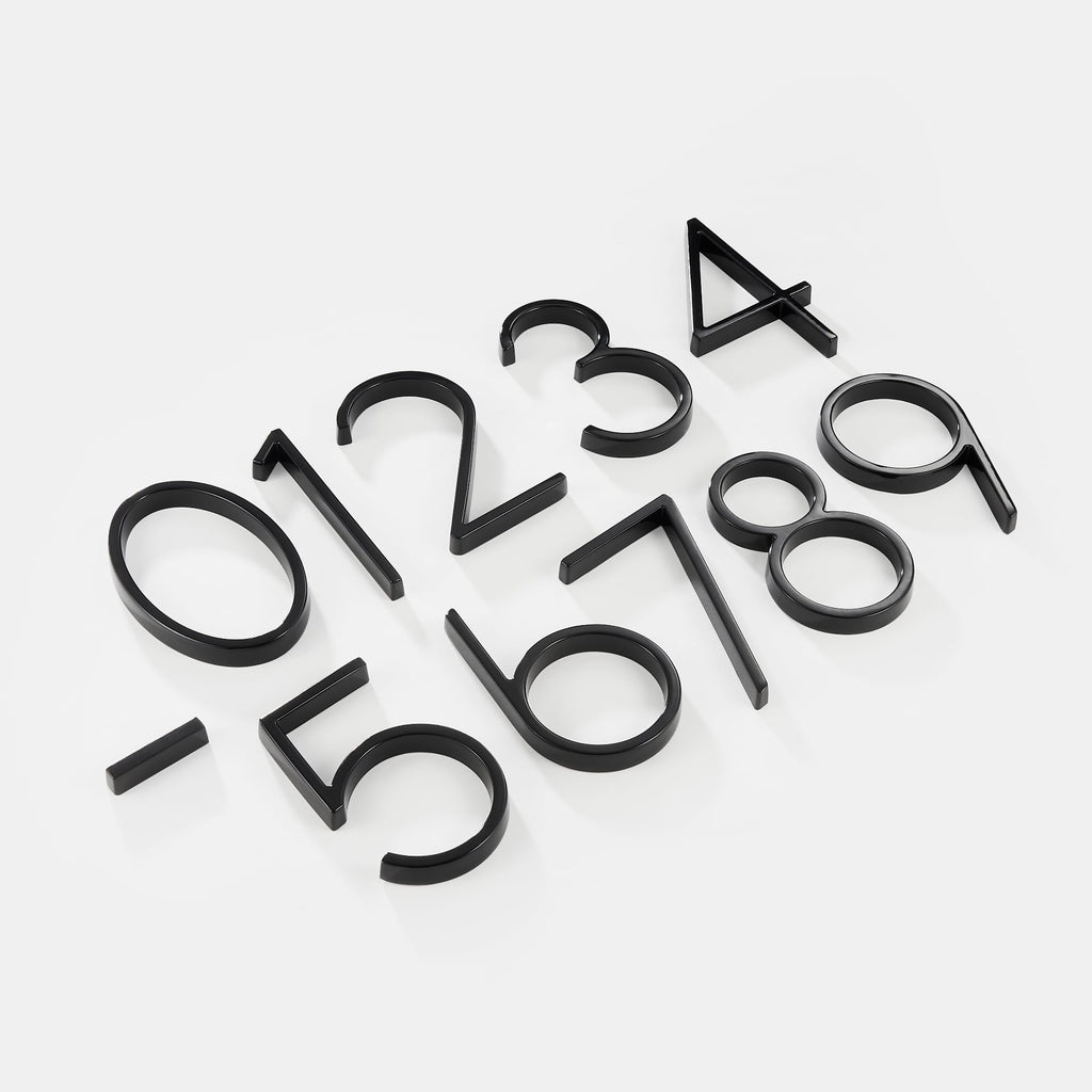 Modern Black House Numbers – Sleek Outdoor Address Signage