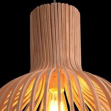Handcrafted Wooden Pendant Light – Rustic Modern Ceiling Lamp
