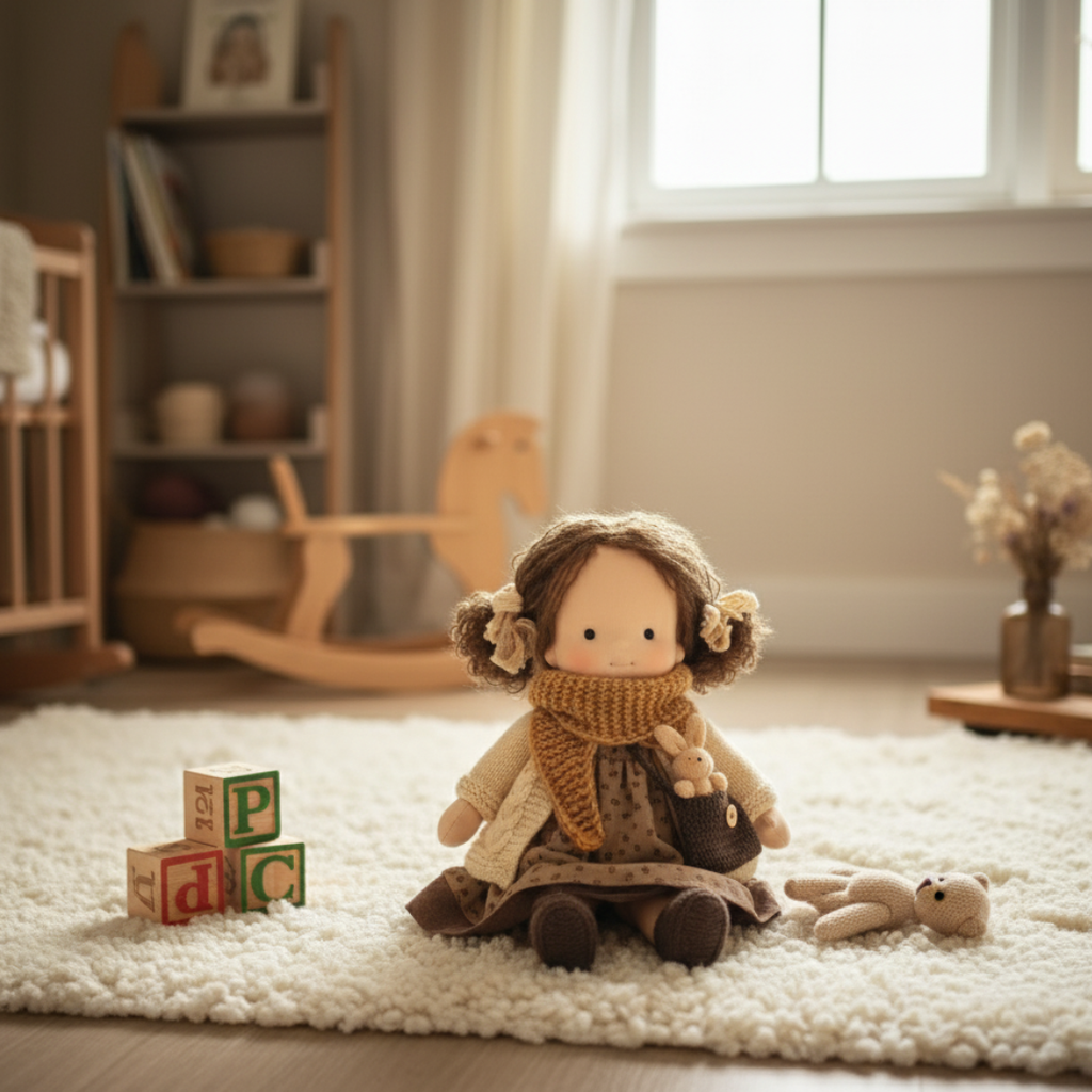 Terrie | Handcrafted Waldorf Doll – Natural Cotton Toy UK