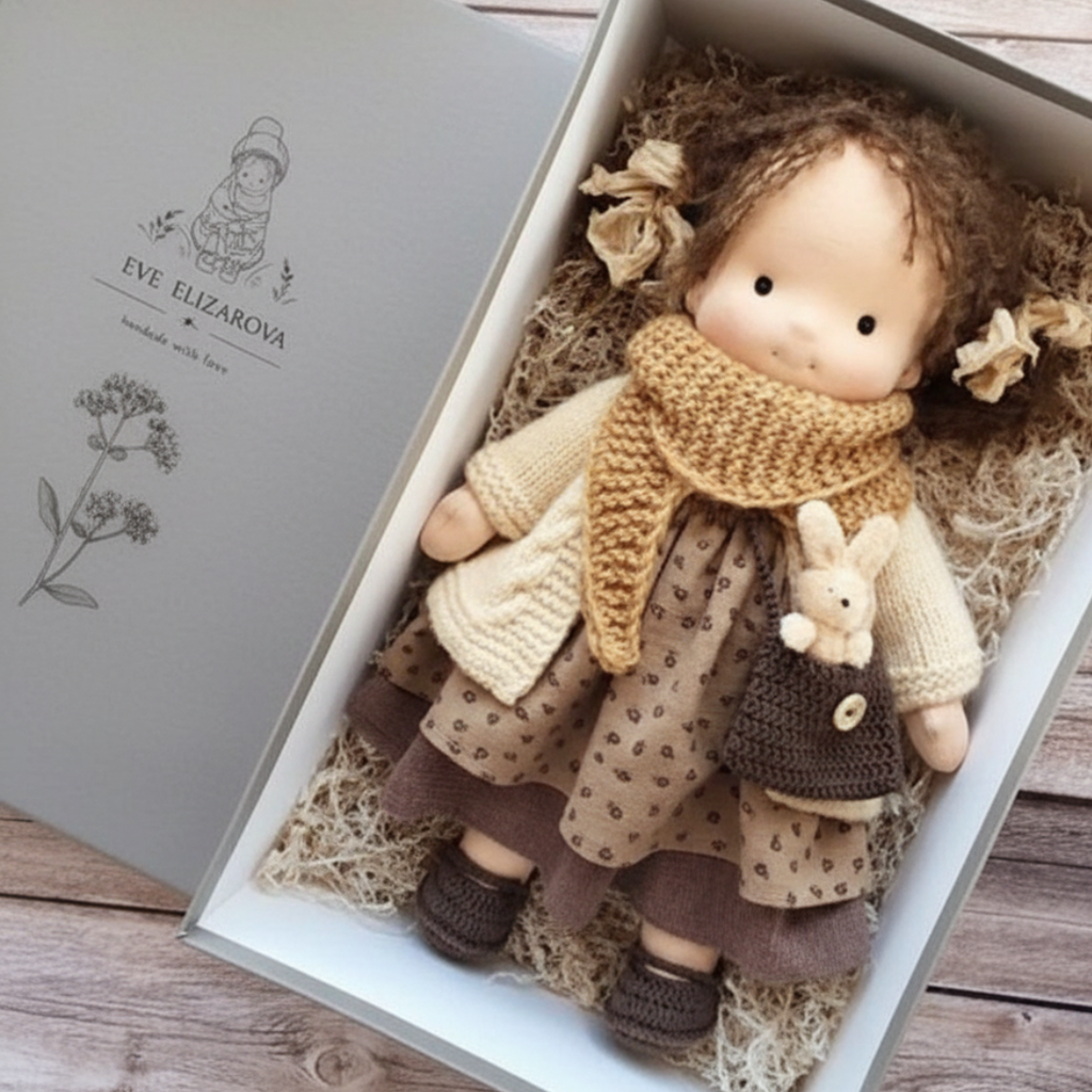 Terrie | Handcrafted Waldorf Doll – Natural Cotton Toy UK
