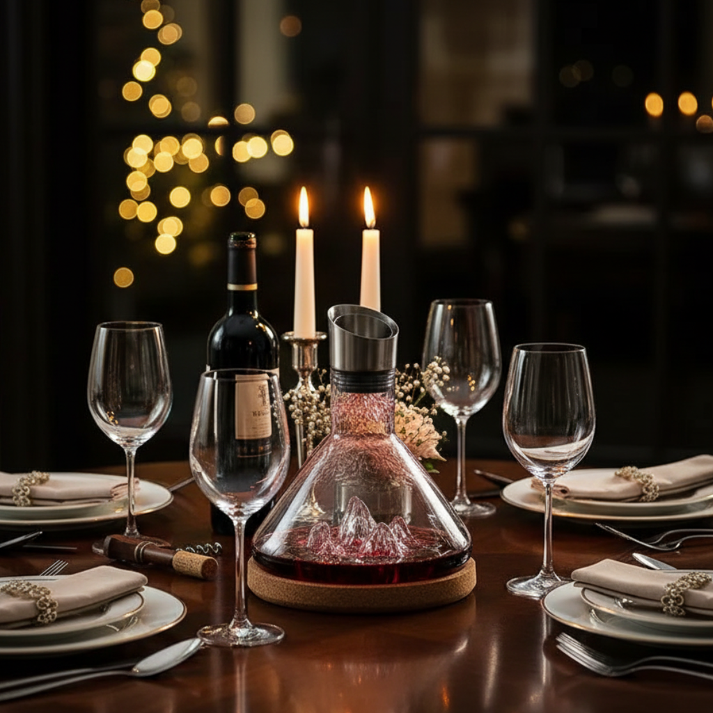 Laurence | 1500ml Wine Decanter with Built-In Aerator – Crystal Glass Carafe for Red Wine