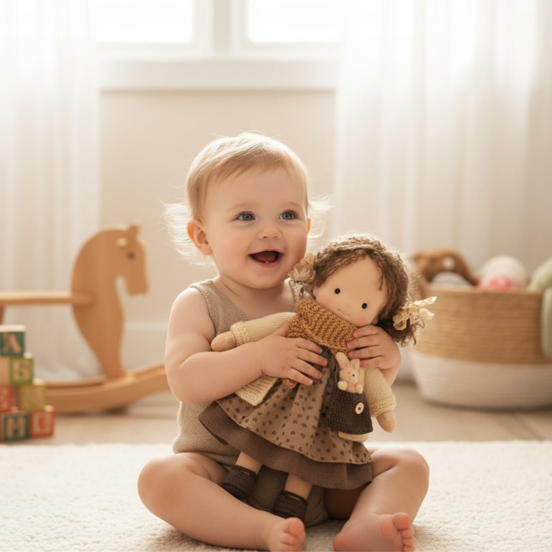 Terrie | Handcrafted Waldorf Doll – Natural Cotton Toy UK