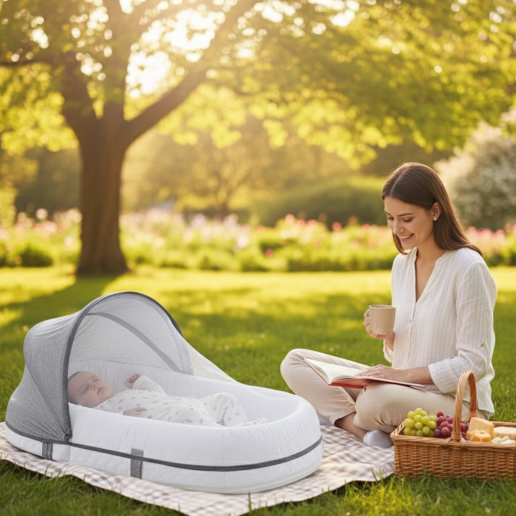 Genesis | Collapsible Baby Travel Bed – Portable Foldable Nest UK
