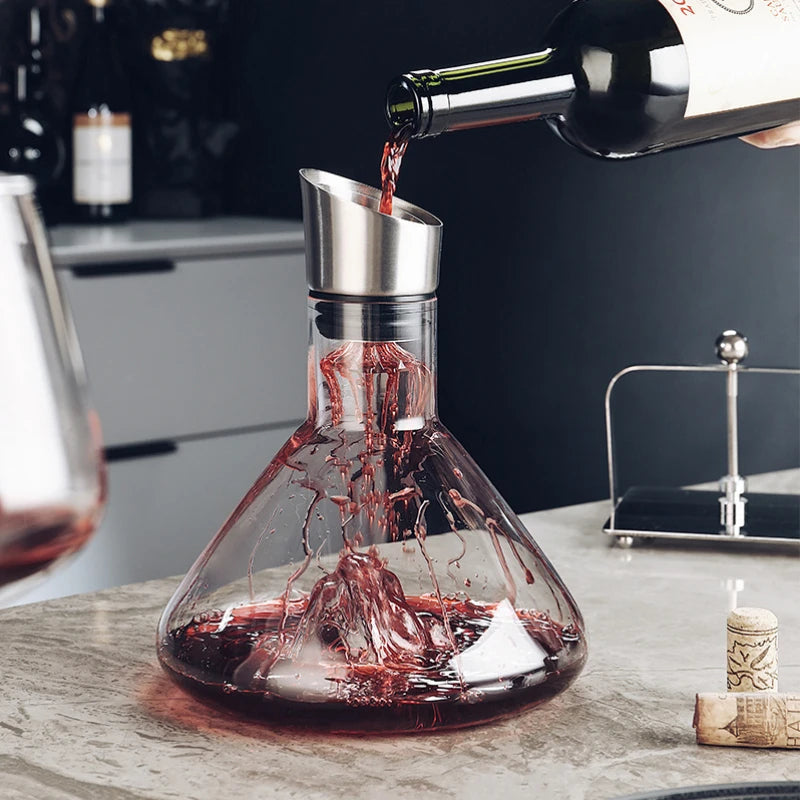 Laurence | 1500ml Wine Decanter with Built-In Aerator – Crystal Glass Carafe for Red Wine